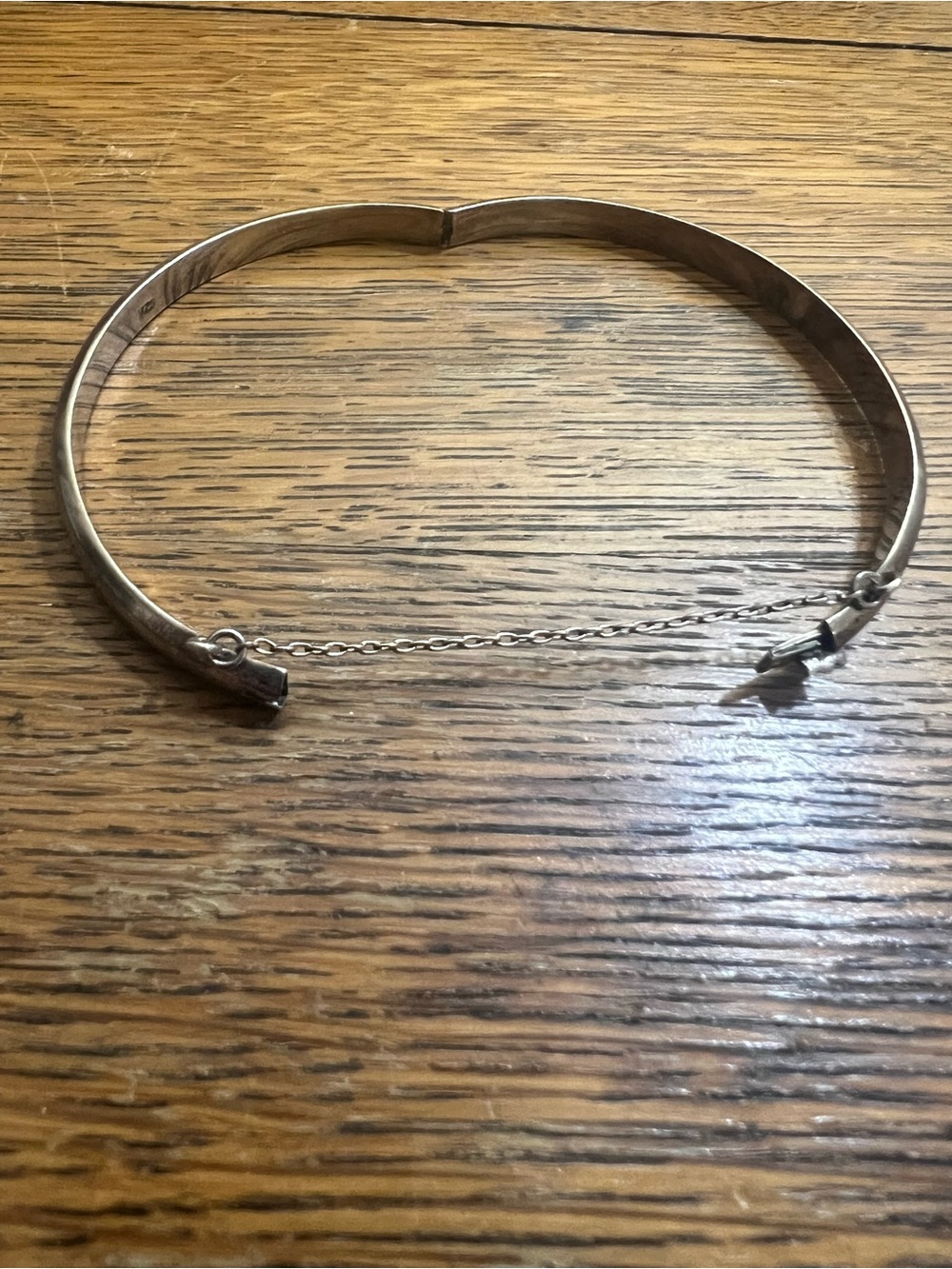 Vintage 925 Sterling Silver Hinged Bangle Bracelet - Picture 6 of 9